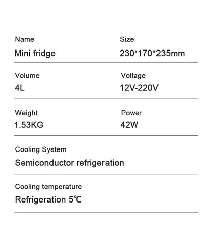 12V/110V/220V Mini Multifunction Refrigerator Cosmetics Mask Beverage Makeup Dormitory Freshness for Car Home