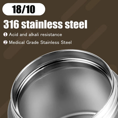FEIJIAN 500ml Food Thermos,  316 Stainless Steel Vacuum Insulated Food Jar With Spoon Kids Lunch Box