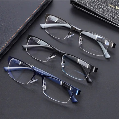Half Frame Blue Light Blocking Glasses Flat Glasses Fashion Women Men Comfortable Transparent Glasses Anti Radiation Glasses