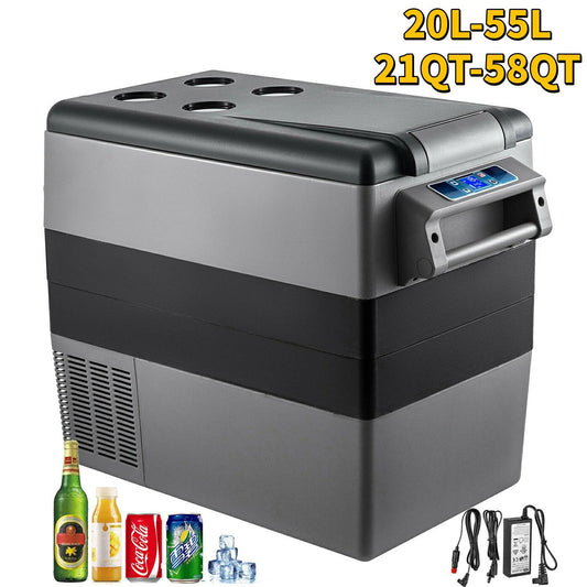 SucceBuy 20L22L35L45L55L Car Refrigerator Mini Fridge Freezer Portable Compressor Cooler 12/24V DC 110-240V Ice Box for Camping