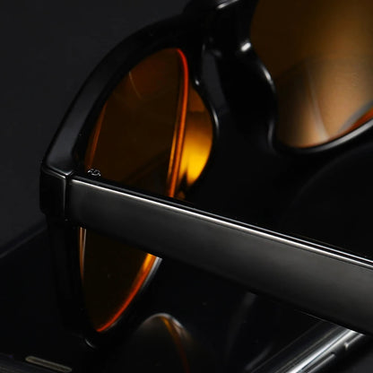 VIVIBEE Night Vision Blue Light Blocking Glasses Men Square Computer Eye Protection Eyeglasses Gaming Women Orange Eyewear